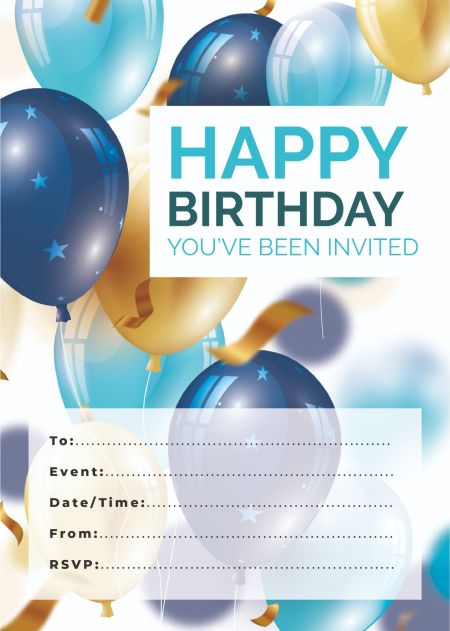 Happy Birthday Blue Balloons